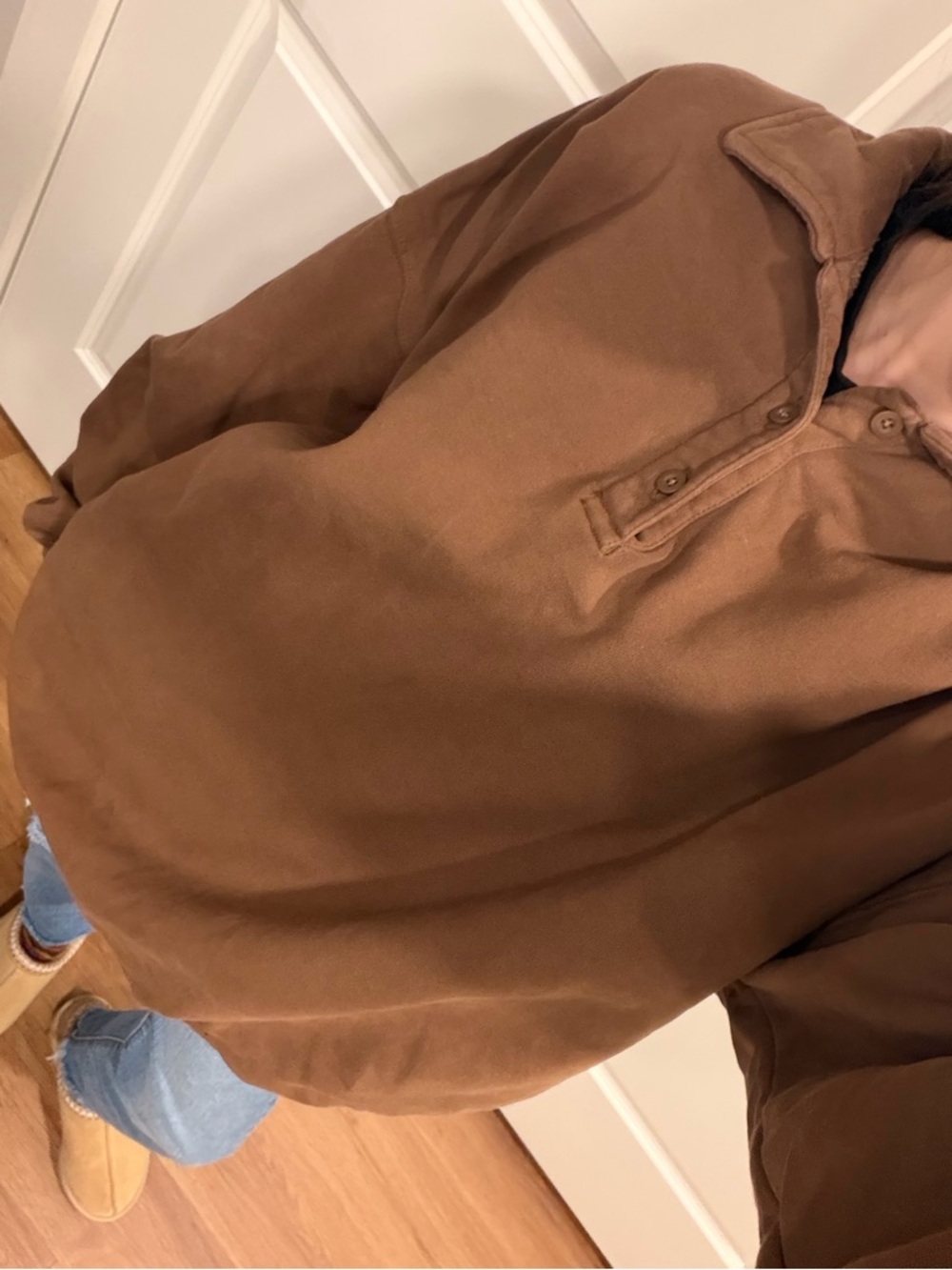 Brandy Melville Brown Lightweight Pullover Shirt Jacket